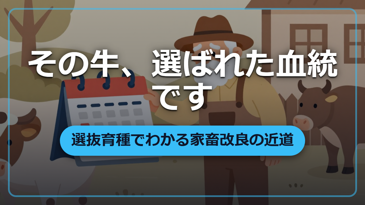 乳がよく出る牛はどう生まれる？「選抜育種」という気の長い近道