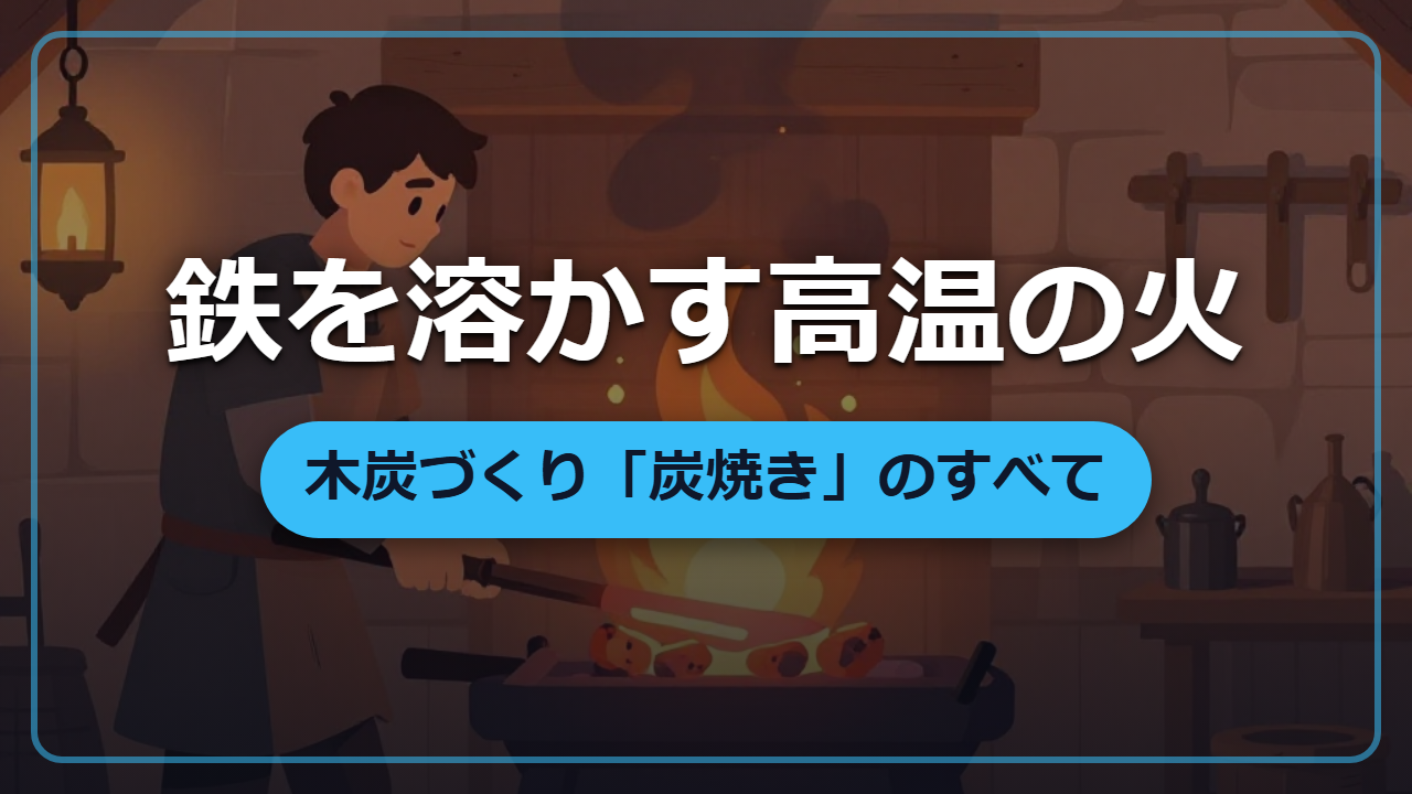 【異世界転生】鉄を溶かす高温を生む「炭焼き」木炭づくりのすべて