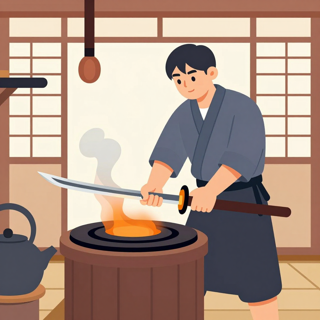 日本刀と玉鋼の技