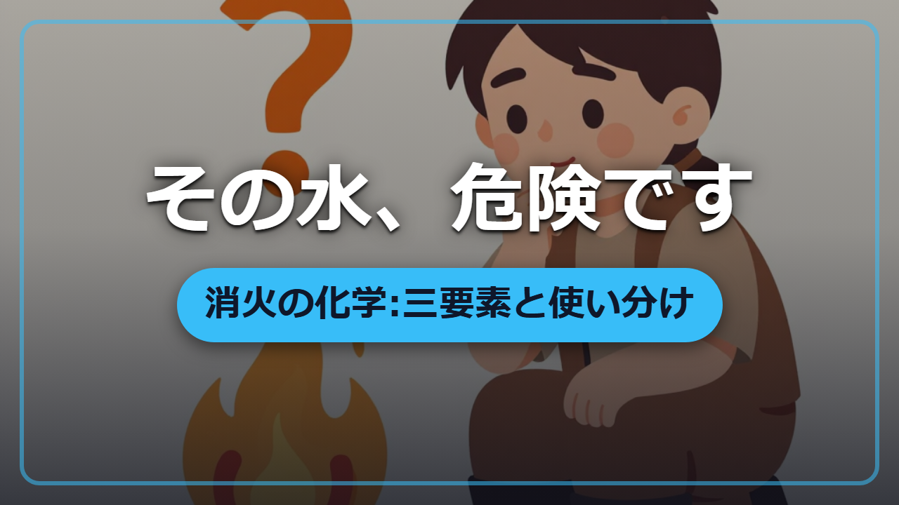 油の火に水はNG?消火の化学で分かる燃焼の三要素の断ち方【異世界転生に役立つ雑学】