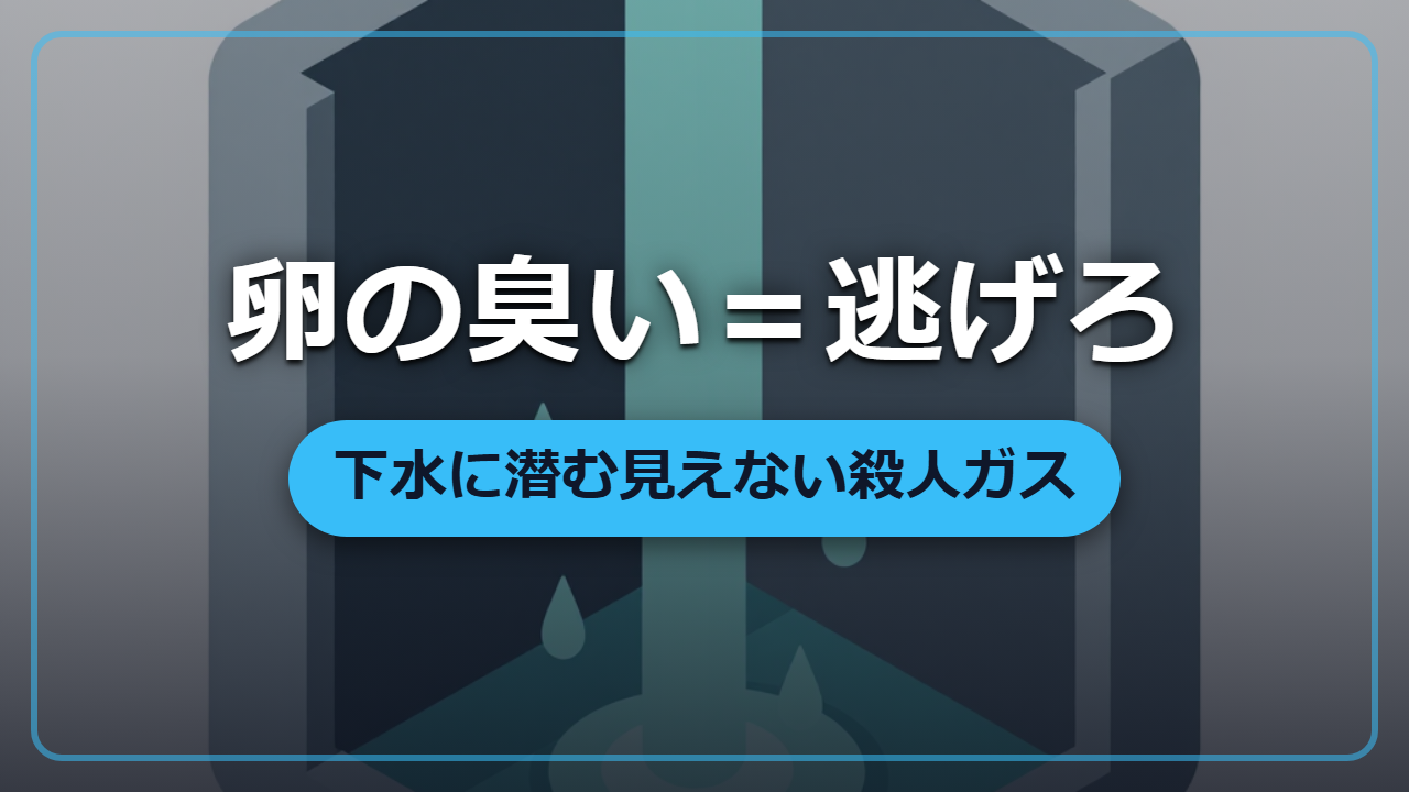 卵の臭いがしたら逃げろ 下水に潜む見えない殺人ガス「硫化水素」の正体