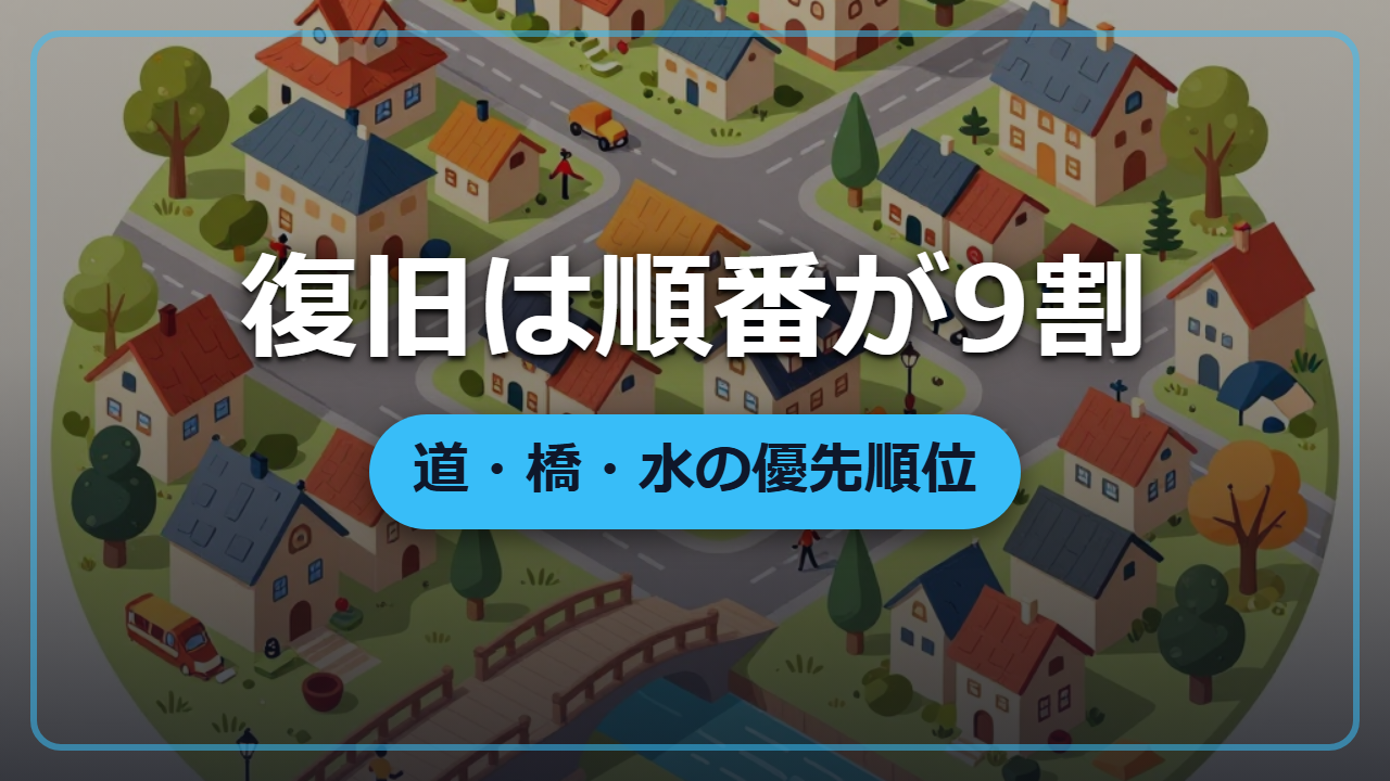 【異世界転生】復旧は順番が9割「道・橋・水」の優先順位