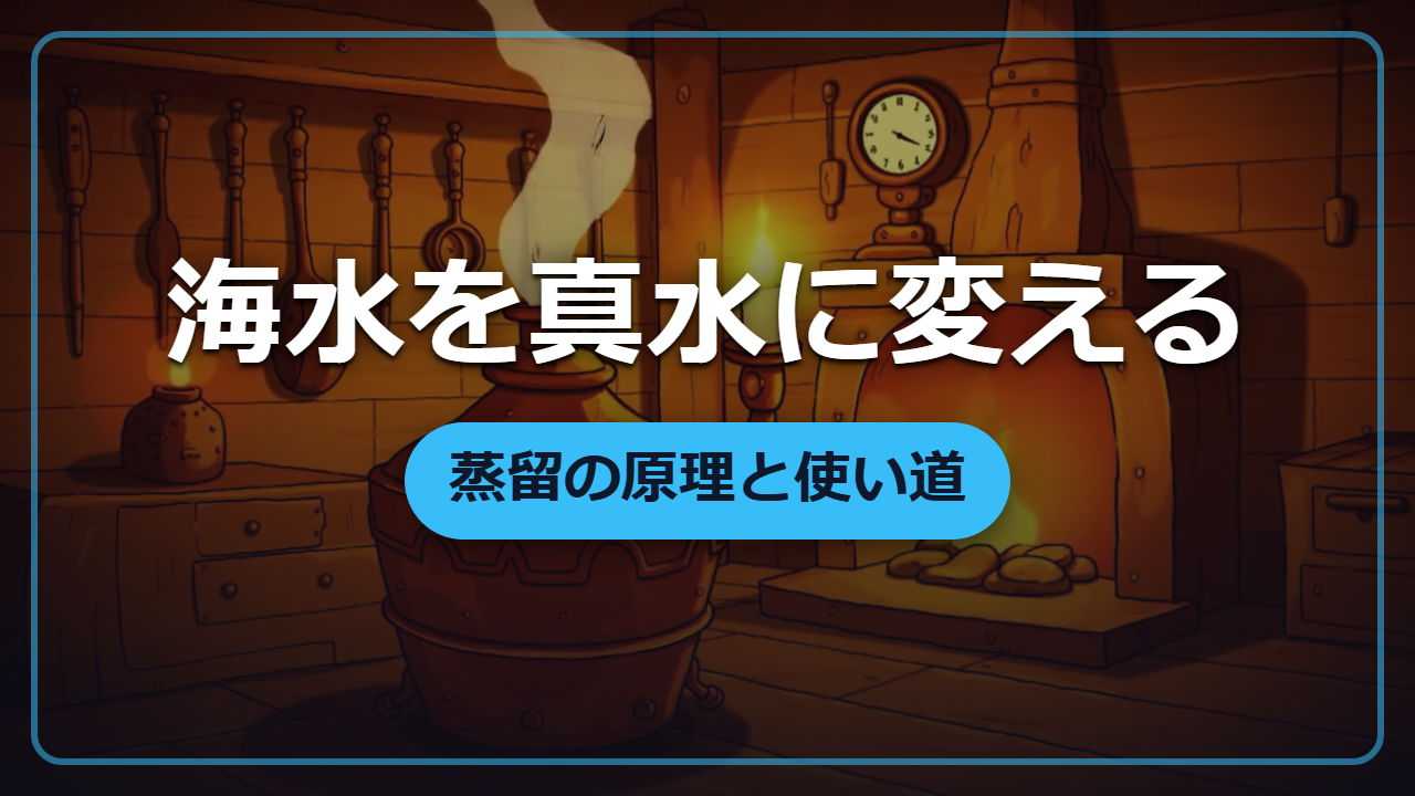 【異世界転生】海水を真水に変える魔法の技術「蒸留」の原理と使い道