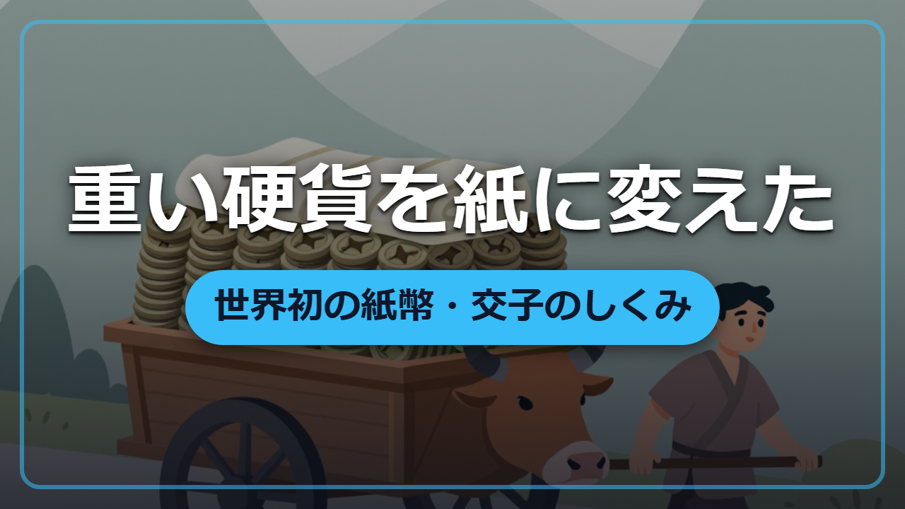 【異世界転生】重い硬貨を「紙の預かり証」に変える方法｜世界初の紙幣・交子のしくみと、刷りすぎて崩れた落とし穴