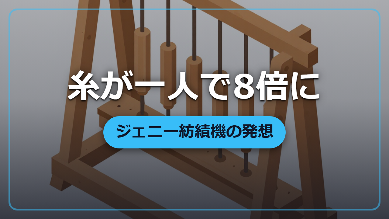 一人で糸が8倍に!? 産業革命を生んだ紡績機ジェニーの発想【異世界転生】