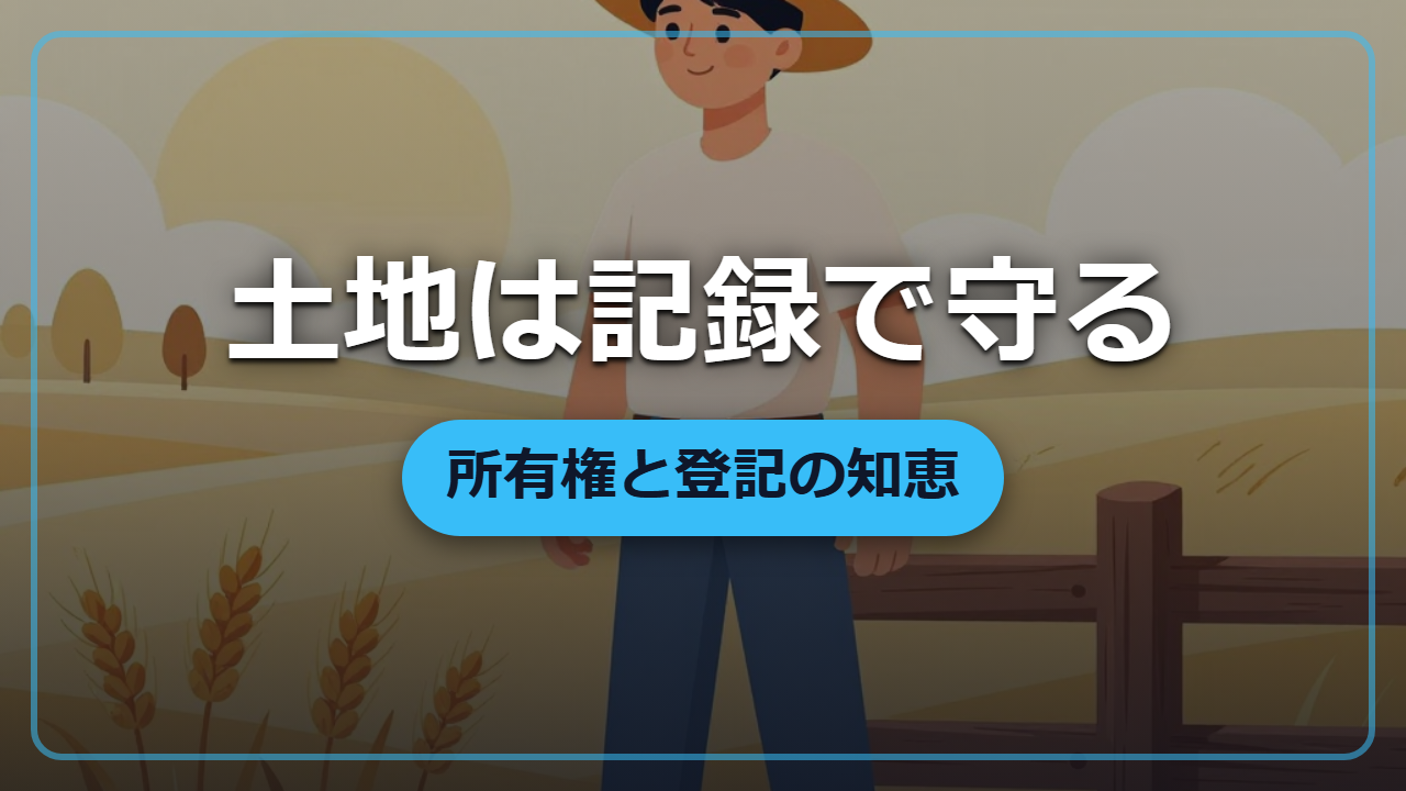 畑の争いを防ぐのは記録の力！異世界で役立つ「所有権と登記」のしくみ