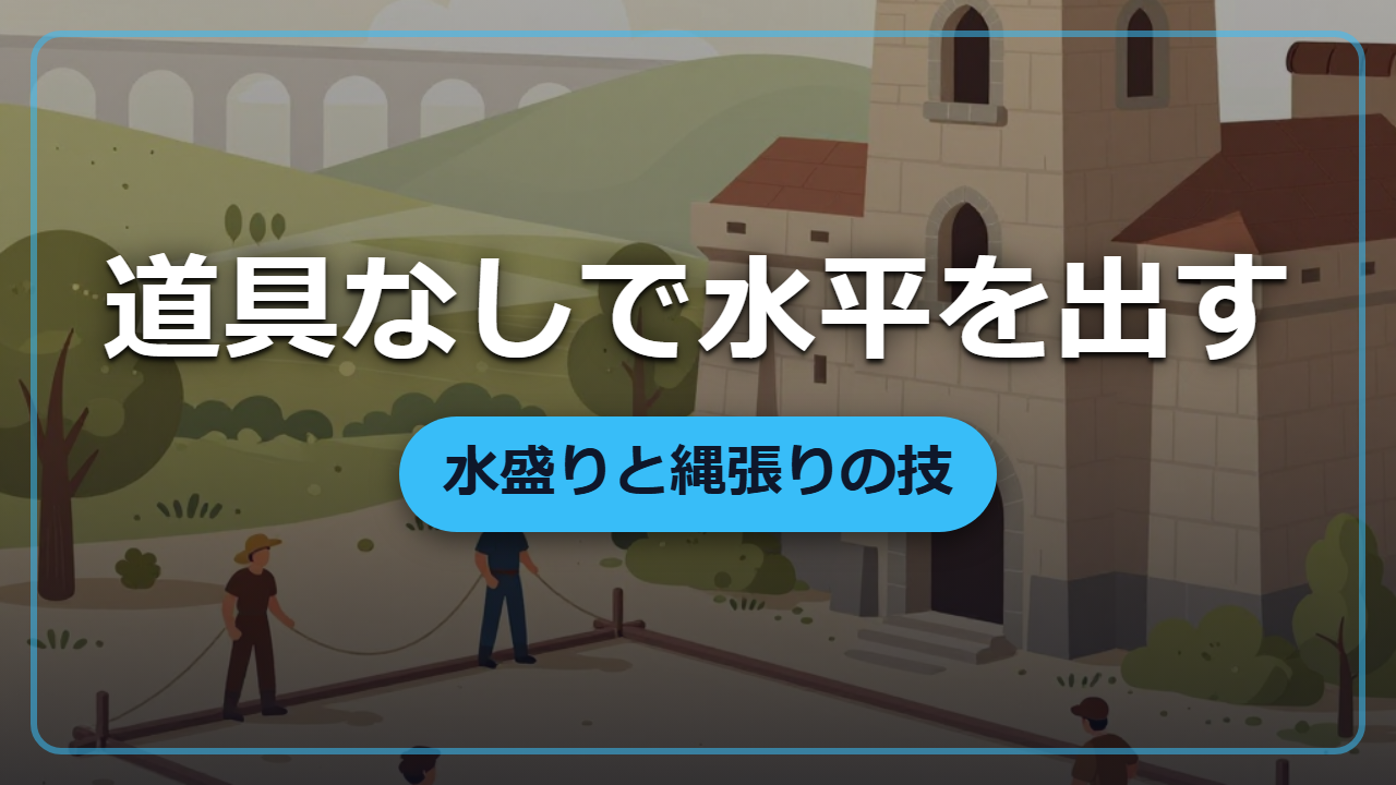 【異世界転生】道具なしで水平と直角を出す「測量」の技