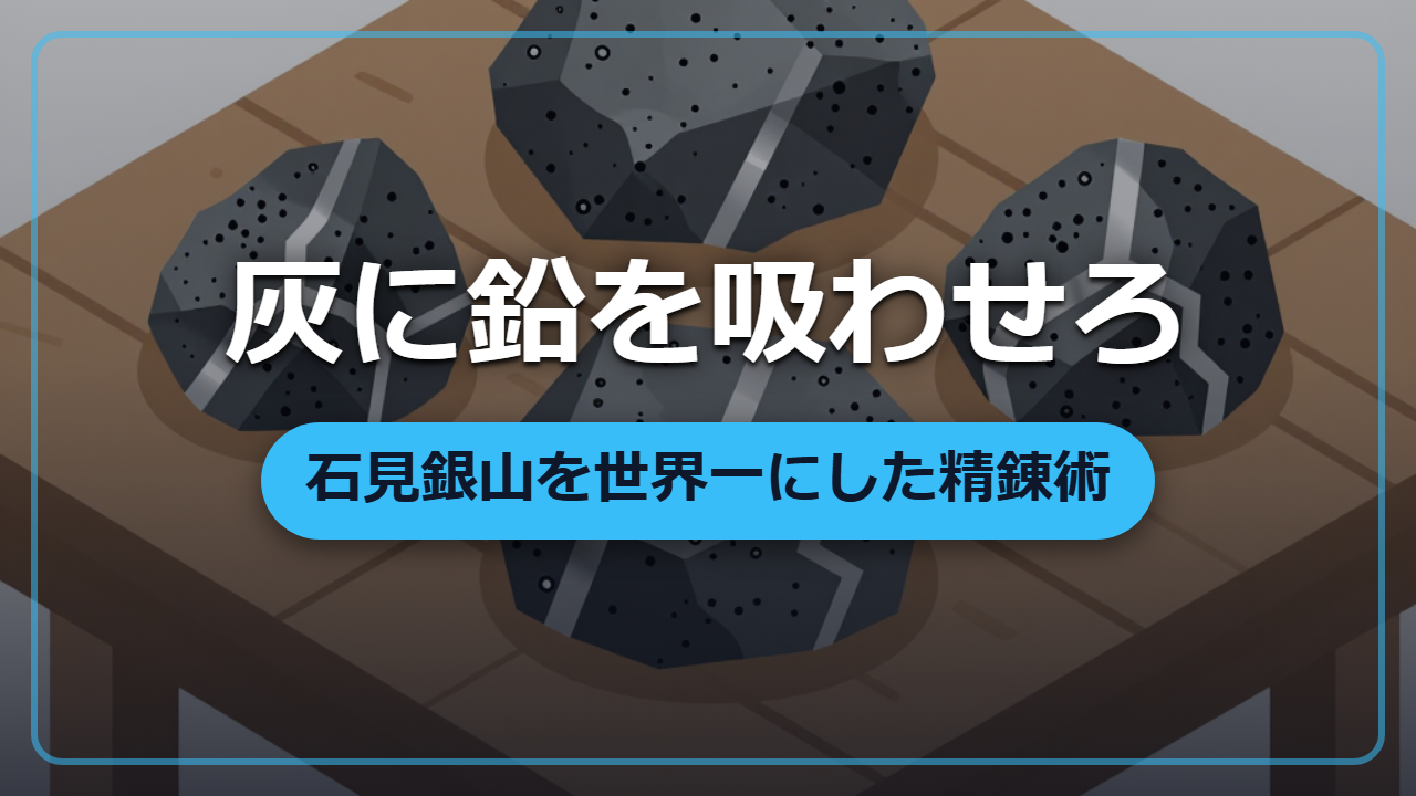 鉛に銀を吸わせ、灰に鉛を吸わせる。世界を変えた精錬技術「灰吹法」