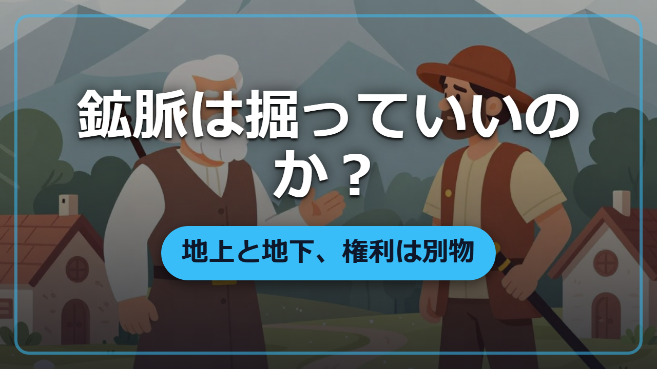 掘っていいのは誰？鉱業権と入会地が衝突した理由【異世界転生の雑学】
