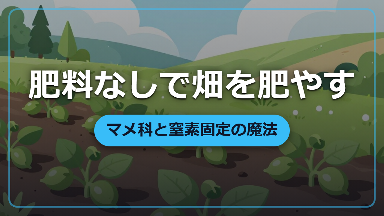 【異世界転生】肥料なしで畑を肥やす「マメ科と窒素固定」の魔法