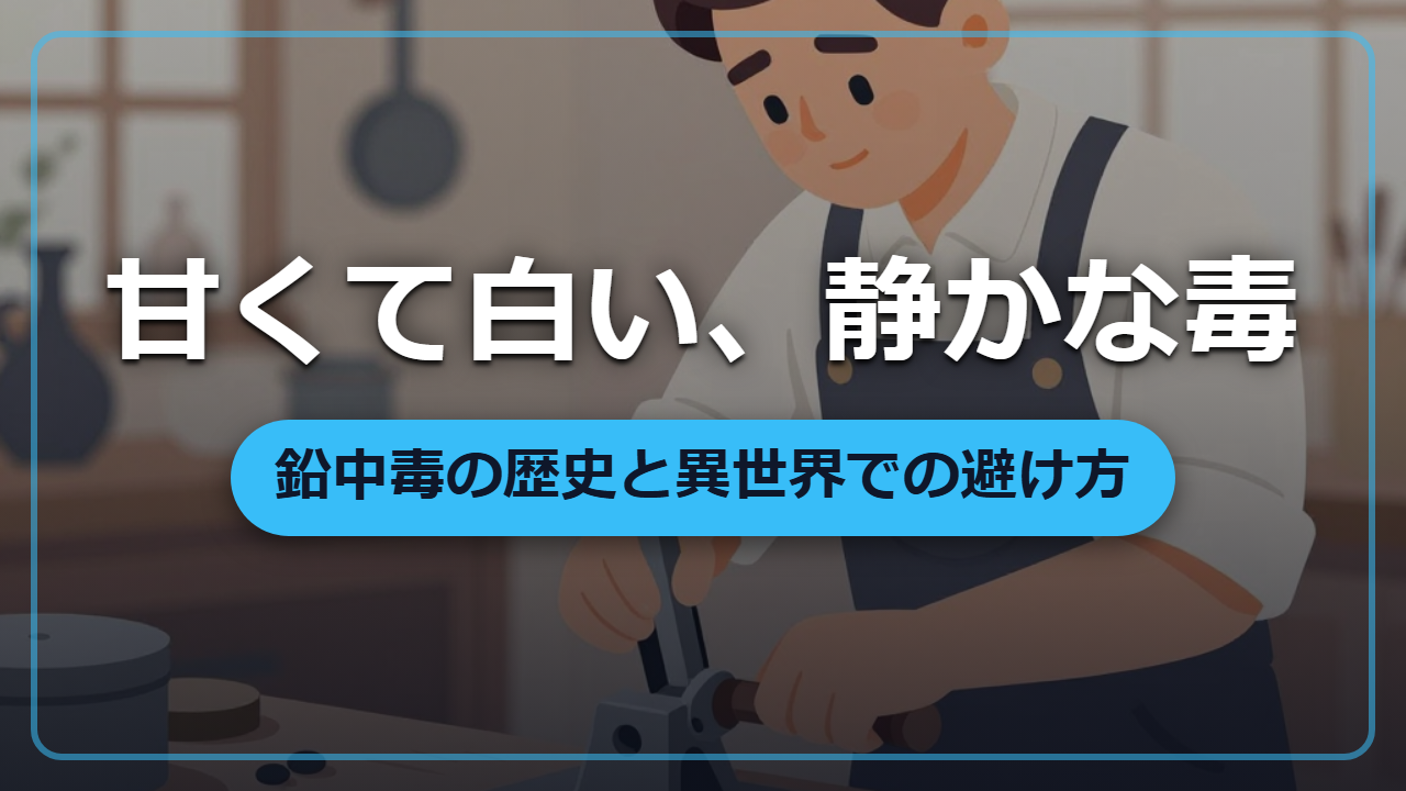 甘い酒、白い肌に潜む「甘い毒」 ―― 鉛中毒の正体と回避法