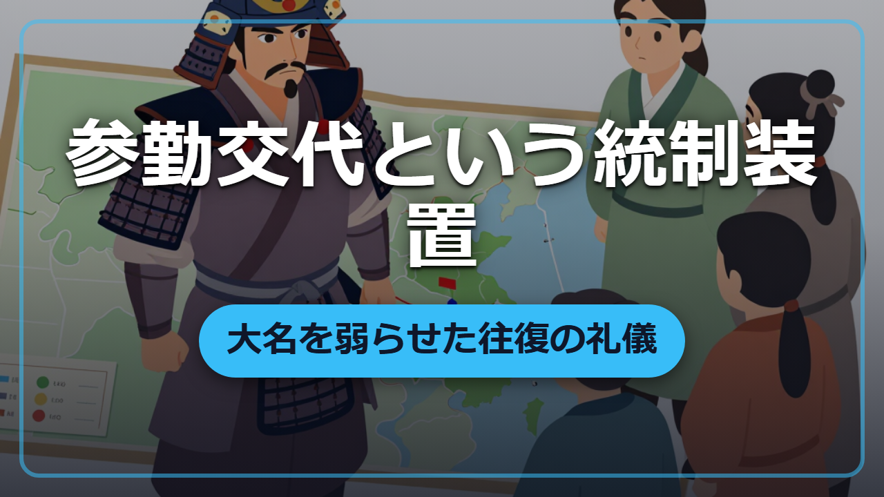 【異世界統治術】参勤交代はなぜ大名を弱らせたのか?経済的去勢という統制装置