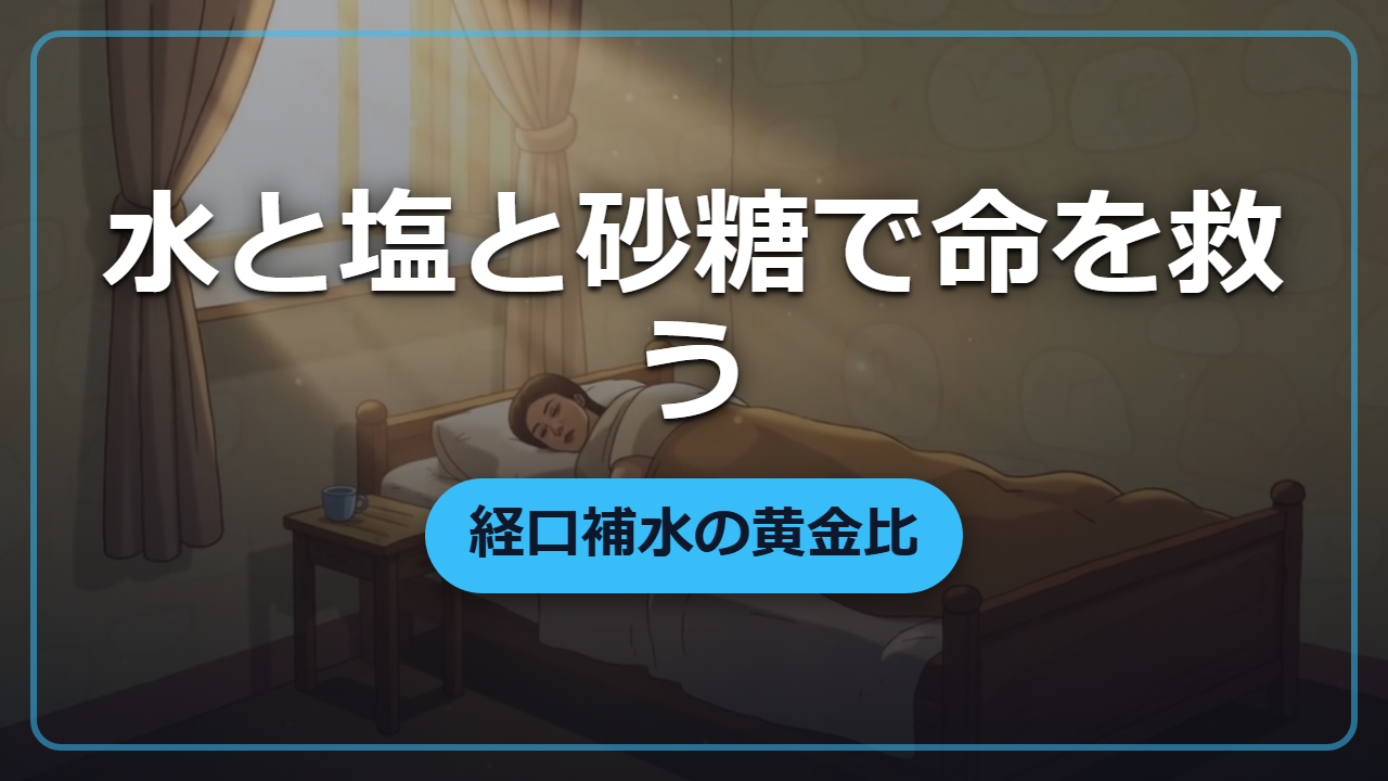 【異世界転生】水と塩と砂糖で命を救う「経口補水」の作り方と黄金比