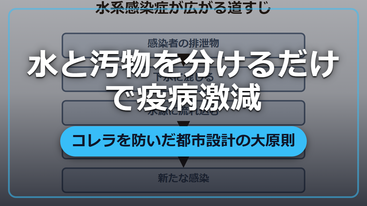 【異世界転生】井戸と便所を離すだけ　コレラを防いだ上下水道の大原則
