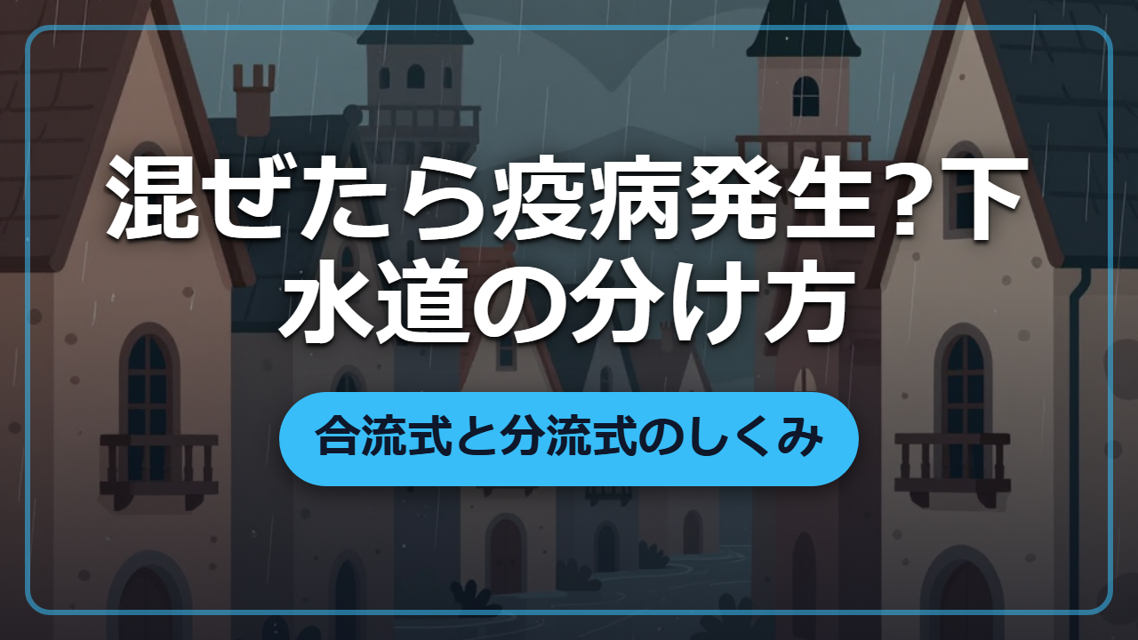 汚水と雨水、混ぜたら疫病発生?異世界で使える『下水道分流式』のしくみ