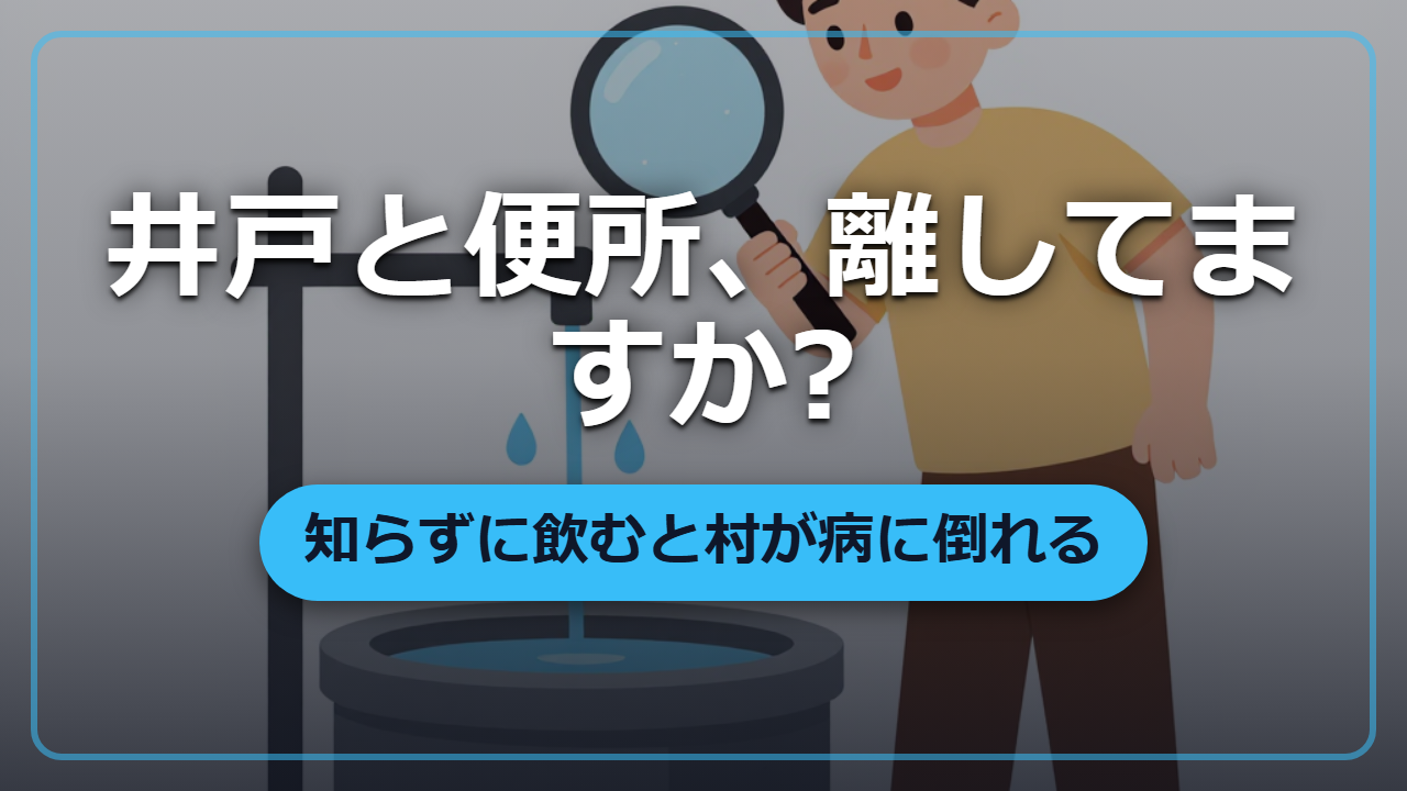 井戸のすぐ隣に便所を掘ると村が全滅する理由