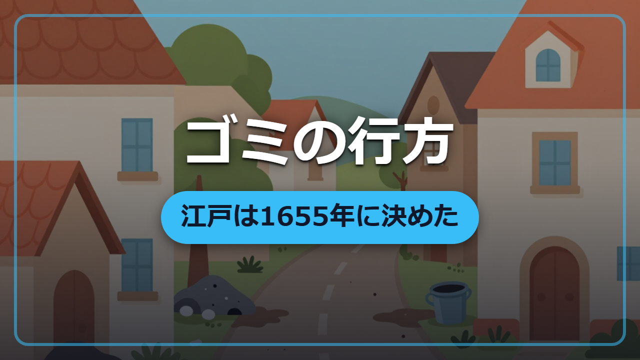 ゴミ処理の歴史｜江戸は1655年に埋立地を作った【異世界転生で役立つ雑学】