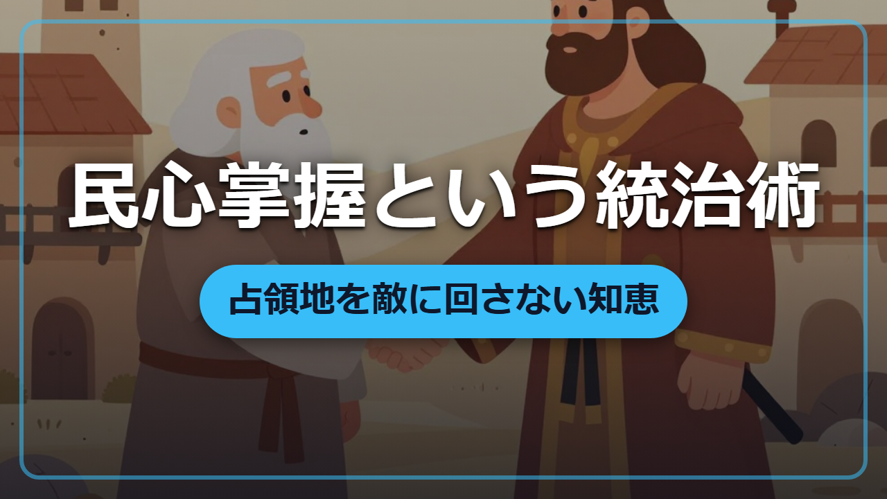 占領地の反乱を防いだ「民心掌握」という統治術【異世界転生の雑学】