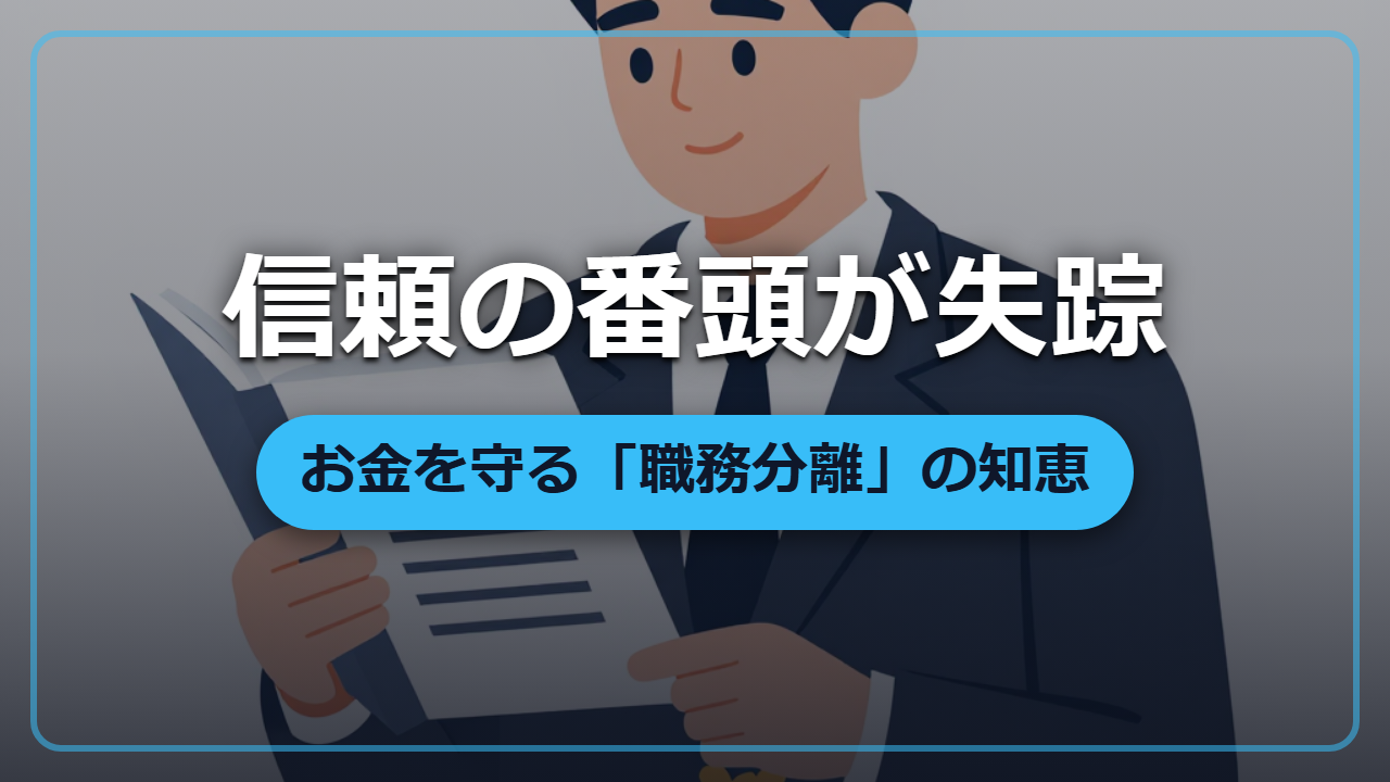 【異世界転生】信頼していた番頭が失踪…お金を守る「職務分離」という知恵