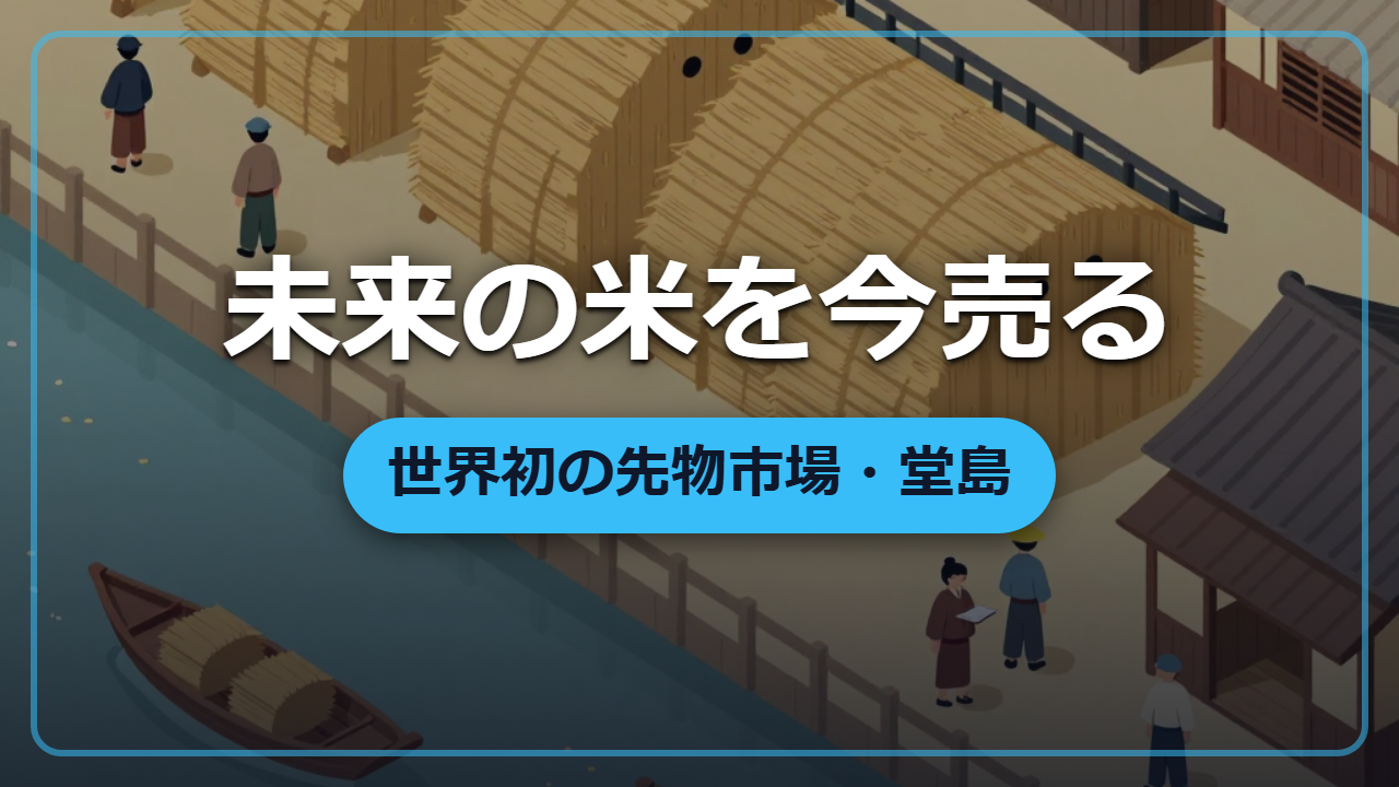 【異世界で商人になるなら】未来の米を今売る「世界初の先物市場」堂島米会所
